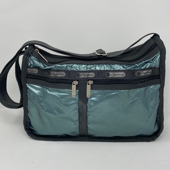 Lesportsac Bags Lesportsac Blue Metallic Deluxe Everyday Crossbody